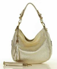 MARCO MAZZINI Miejska torebka skórzana sacco żłoty - min. zamówienie 20 / 50 / 100 szt.