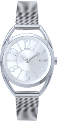 MINET Srebrny zegarek damski ICON SILVER ze stalowym paskiem