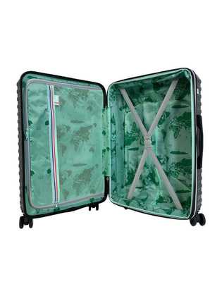 LYS Paris Hawana Duża twarda szara walizka na kółkach 76 cm