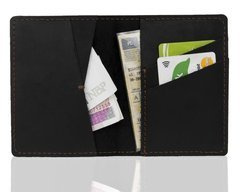 Skórzany męski portfel slim wallet BRØDRENE SW07 czarny - min. zamówienie 20 / 50 / 100 szt.