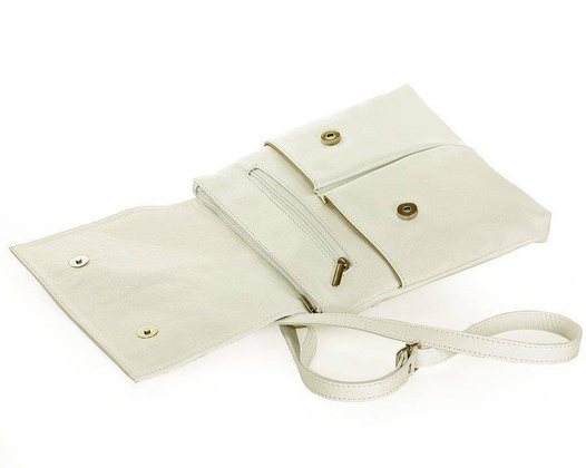 Listonoszka damska skórzana biały MARCO MAZZINI - min. zamówienie 20 / 50 / 100 szt.