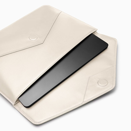 Skórzane etui na laptop 13" PUCCINI VULCANO VC92527 6B Beżowe