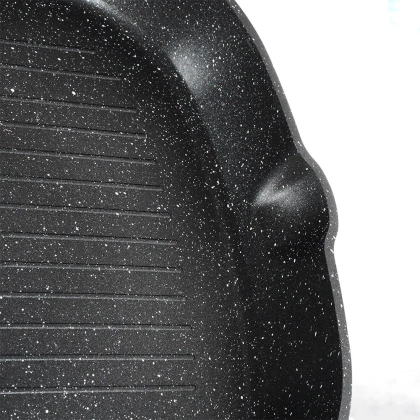 Patelnia do grillowania granitowa kwadratowa BLACK&WOOD 28x28 cm