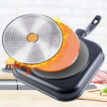 Patelnia grillowa grill 26x26 cm granitowa GRANDE