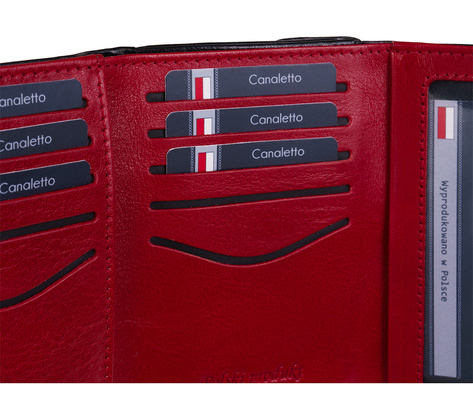 Czarny portfel skórzany Canaletto – elegancja, funkcjonalność i ochrona RFID PD1201cs1638