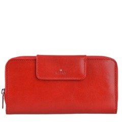 Portfel damski skórzany KEMER D53 Czerwony  - min. zamówienie 20 / 50 / 100 szt.