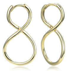 MINET Nowoczesne pozłacane srebrne kolczyki