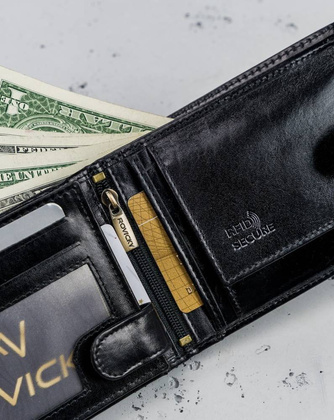 Elegancki portfel męski z membraną antyskimmingową