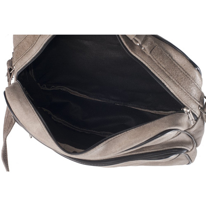 Torba na ramię skórzana KEMER T004 Jasno szary - min. zamówienie 20 / 50 / 100 szt.