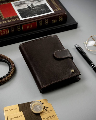 Portfel męski skórzany N62L-RVT-3227 D.Brown