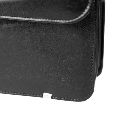 Skórzana aktówka teczka męska na dokumenty czarna - Pavone Nero Como 2270 BL