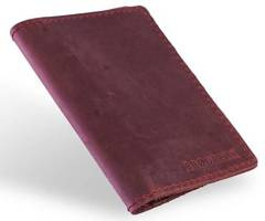 Slim wallet BRØDRENE SW05 super cienki portfel ze skóry czerwony - min. zamówienie 20 / 50 / 100 szt.