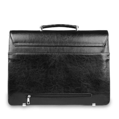 Skórzana teczka męska na ramię aktówka czarna - Pavone Nero Savio 2294 BL