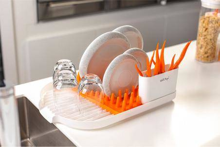 Ociekacz na naczynia Colori pomarańczowy 24014