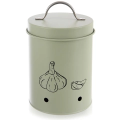 Pojemnik na warzywa i owoce metalowy zielony GREENISH 1,4 l