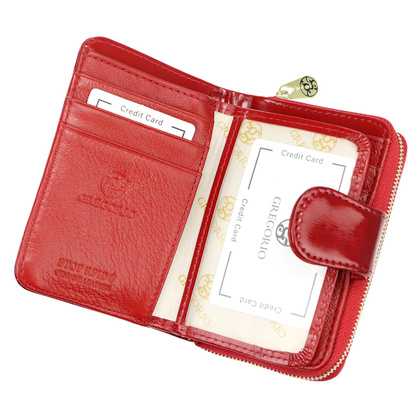 Portfel damski skórzany PELLUCCI NL-115 czerwony