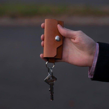 Etui na klucze skórzane KEMER SOLIER SA11 Bordowe - min. zamówienie 20 / 50 / 100 szt.