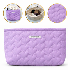 Kosmetyczka jednokomorowa pikowana serca 25 x 5 x18 cm KS120FIO