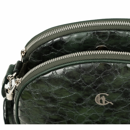 Zielona lakierowana torebka Canaletto – elegancja i funkcjonalność na co dzień TD810s261