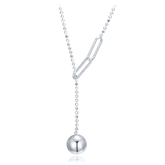 MINET Naszyjnik srebrny wisząca kula