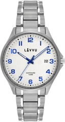 LAVVU Tytanowy zegarek ze szkłem szafirowym TITANIUM LILLEHAMMER White