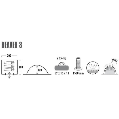 Namiot High Peak Beaver 3 10320 Czarny