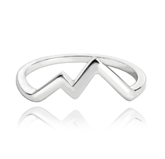 Srebrny pierścionek podróżnika GÓRY wielkość 19