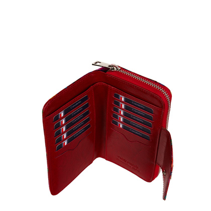 Czerwony portfel damski BajuBaj ze skóry naturalnej – funkcjonalność i styl w jednym PD2006s116 RFID