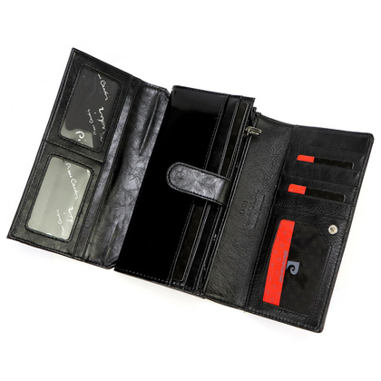 Portfel damski skórzany PIERRE CARDIN 07 SHINY 102 Fuksja