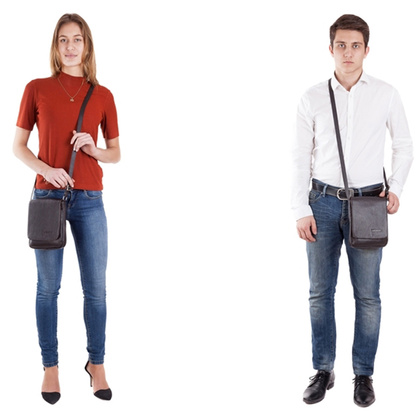 SASZETKA SKÓRZANA NA RAMIĘ KEMER VOOC EP12 CZARNA