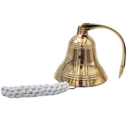 Dzwon Okrętowy Mosiężny Średnica 13 cm - Marynistyczna Dekoracja - HB30/5