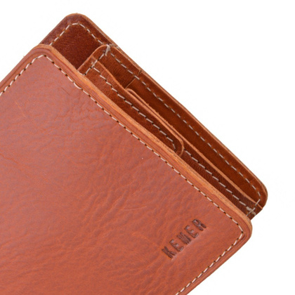 Portfel męski skórzany KEMER 331 Rudy - min. zamówienie 20 / 50 / 100 szt.