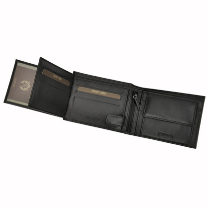 Portfel Męski Valentini 306 261 Skóra Naturalna Czarny