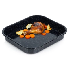 Blacha forma do pieczenia emaliowana 29,5x25,5x4,5 cm