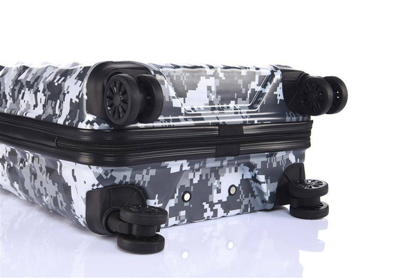 LYS Paris Santos Mała twarda wielokolorowa walizka kabinowa na kółkach 55 cm