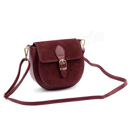 Torebka damska skórzana 25-045 Bordo
