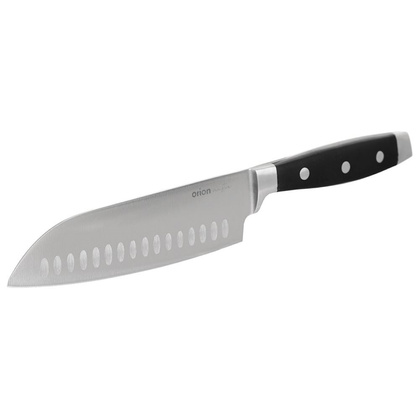 Nóż kuchenny stalowy azjatycki do siekania Santoku 33 cm
