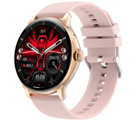 Smartwatch Damski Rubicon RNCF35 ROSE GOLD Bransoleta + Pasek Pink