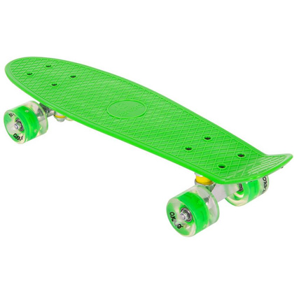 Deskorolka Plastikowa 22" Enero Zielona Led