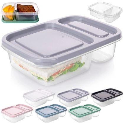 Pojemnik na żywność dzielony 2-częściowy lunchbox 750 ml