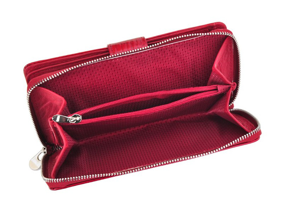 Portfel damski skórzany PELLUCCI 5280-2 wiśniowy