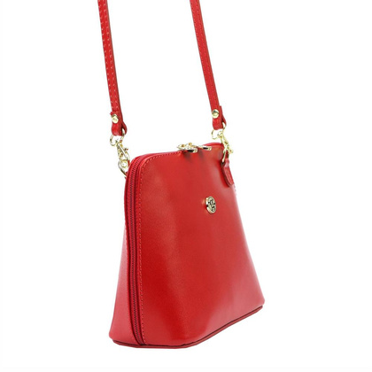 SKÓRZANA TOREBKA 1702 VP KEMER czerwony