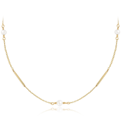 MINET Elegancki złoty naszyjnik z perłą Au 585/1000 2,40g