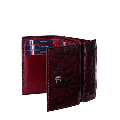 Portfel Damski Canaletto – Skóra Lakierowana, Ochrona RFID, Elegancja i Trwałość PD1221cs78 RFID