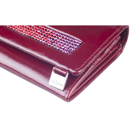 Portfel damski skórzany KEMER DV250 Bordowy  - min. zamówienie 20 / 50 / 100 szt.