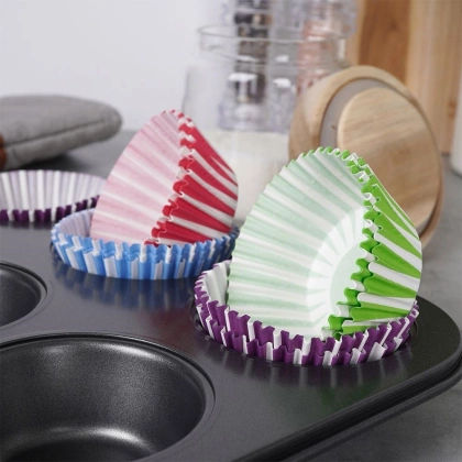 Forma do pieczenia muffinek na muffinki foremki papilotki 12 szt