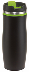Kubek termiczny o podwójnych ściankach DARK CREMA, czarny, zielony