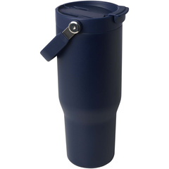 Kubek Bronx o pojemności 900 ml, z izolacją próżniową, wykonany ze recyklingowanej stali nierdzewnej z certyfikatem RCS i z miedzi, z wielofukncyjną zakrętką
