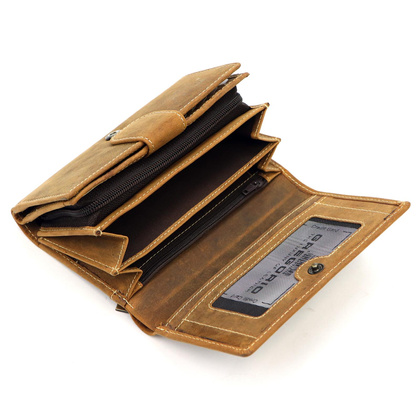 Portfel damski skórzany BLOMST GM011 Zielony