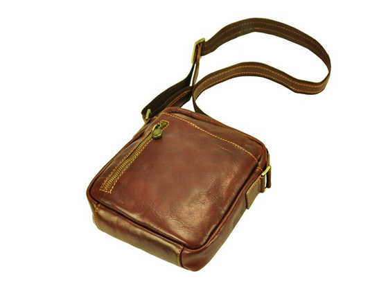 Damska saszetka ze skóry naturalnej Gregorio 885 camel-1